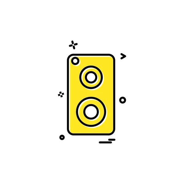 Speaker Music Icon Vector Design — Stock Vector