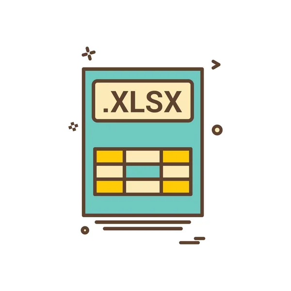 Datei Dateien Xlsx Icon Vektordesign — Stockvektor