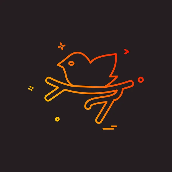 Дизайн Иконки Птицы Красочная Векторная Иллюстрация — стоковый вектор