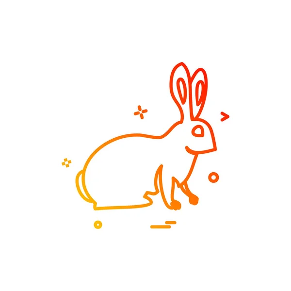 Bunny Easter Paschal Rabbit Icon Vector Design — Stock Vector