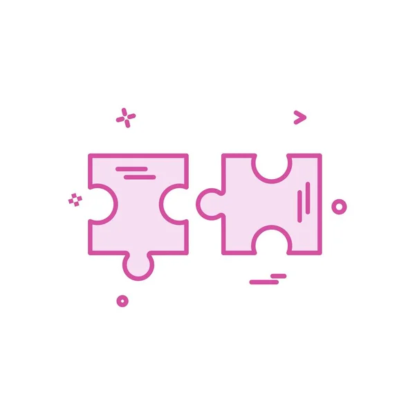 Puzzle Icon Design Vector — Stock Vector