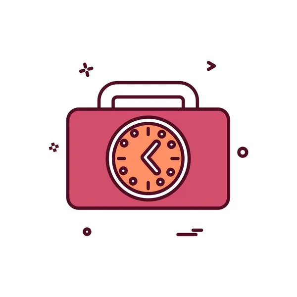 Icono Tiempo Diseño Vector Colorido Ilustración — Archivo Imágenes Vectoriales