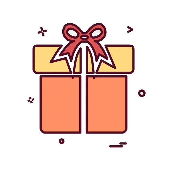 Geschenkbox Symbol Design Vektor Illustration — Stockvektor