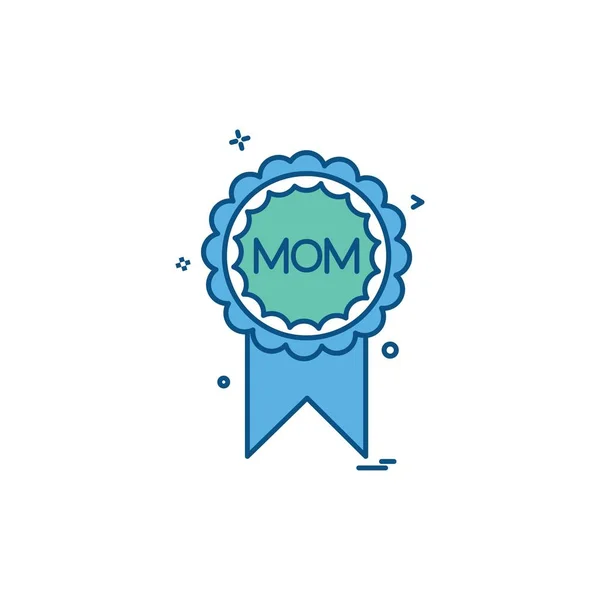 Mamma Badge Icona Design Vettoriale — Vettoriale Stock