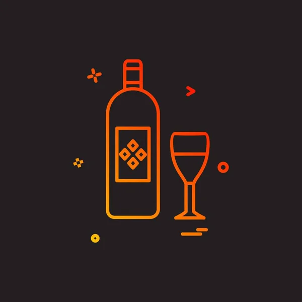 Drink Icon Design Bunte Vektorillustration — Stockvektor