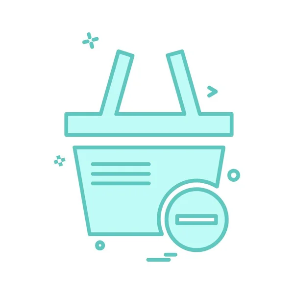 Icono Compras Vector Diseño — Vector de stock