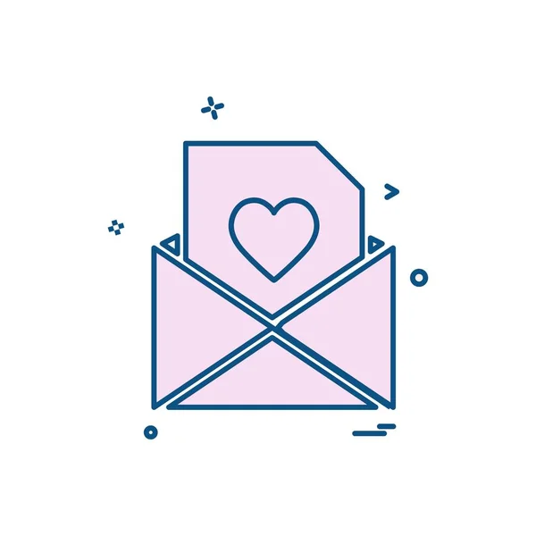 Valentine Day Icon Design Colorful Vector Illustration — Stock Vector