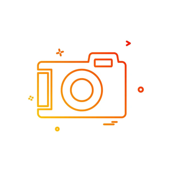 Camera Icon Design Vector — Stock Vector