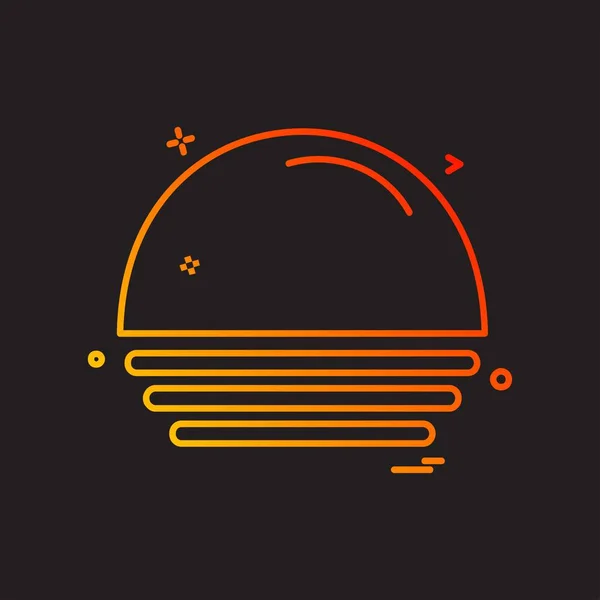 Diseño Icono Sol Ilustración Vectorial Colorido — Vector de stock