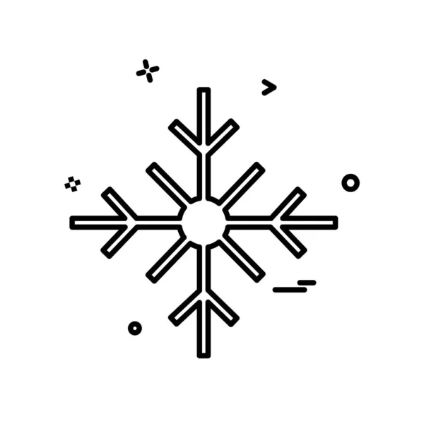 Snow Flakes Icon Design Vector — Stock Vector