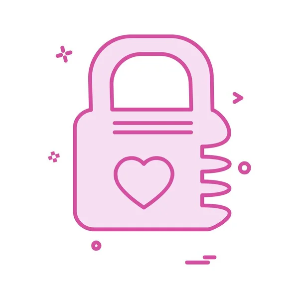 Lock Icon Design Vektorillustration — Stockvektor