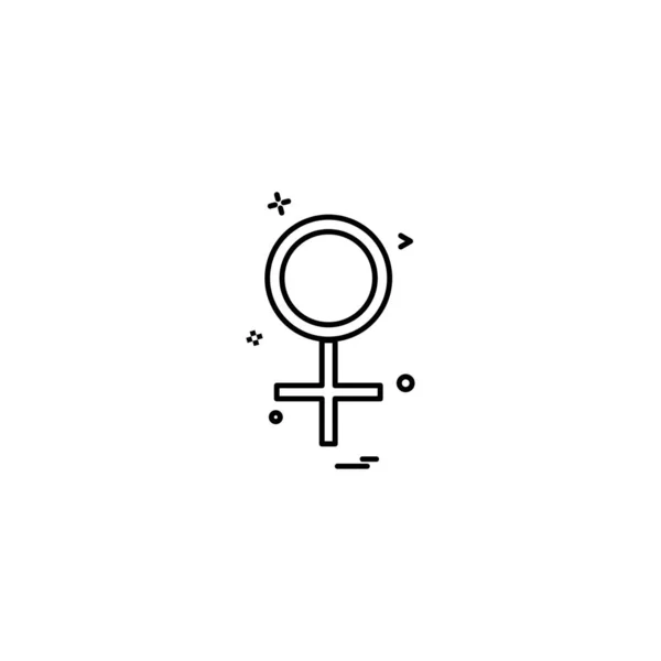 Chica Femenina Icono Usuario Vector Desige — Vector de stock