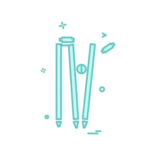 Wicket Fuera Diseño Vectores Icono Cricket — Archivo Imágenes Vectoriales