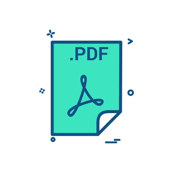 Pdf Program Nedladdning Filformat Ikon Vektor Design — Stock vektor