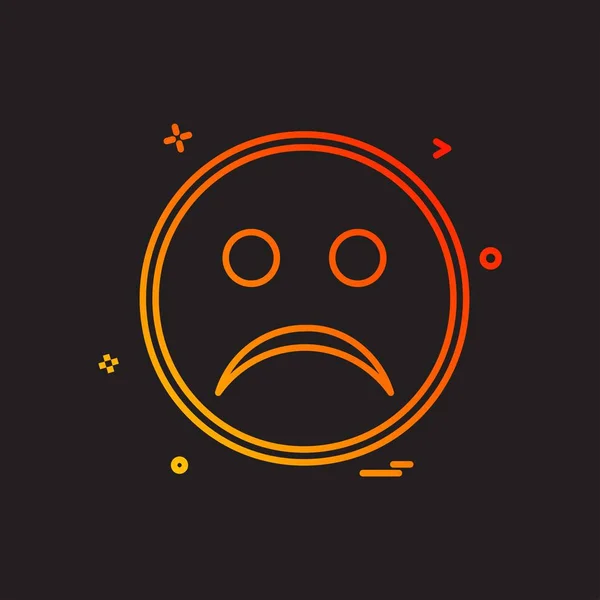 Triste Diseño Iconos Emoji Ilustración Vectorial Colorido — Archivo Imágenes Vectoriales