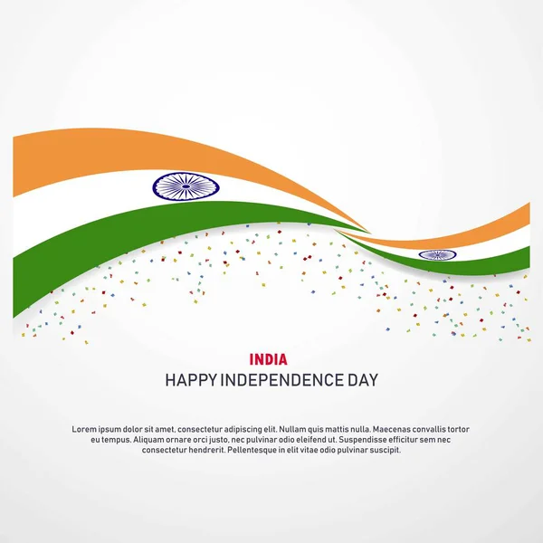 Indien Glücklich Unabhängigkeitstag Hintergrund — Stockvektor