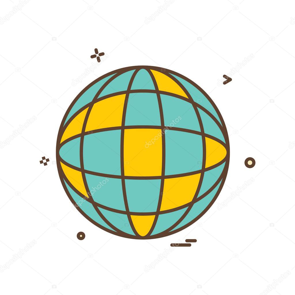 glob map icon vector design