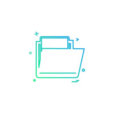 Klasör simge tasarlamak vektör 