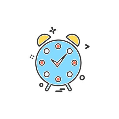 saat düz ikon vektör illüstrasyonu 