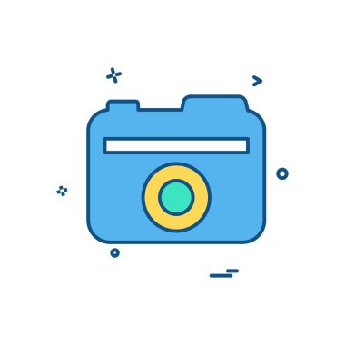 Kamera simgesi tasarım vektörü