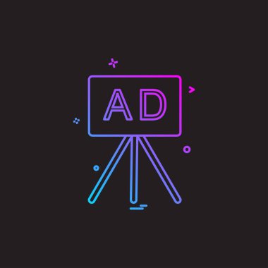 Proje stande grafik kağıt simge vektör desige