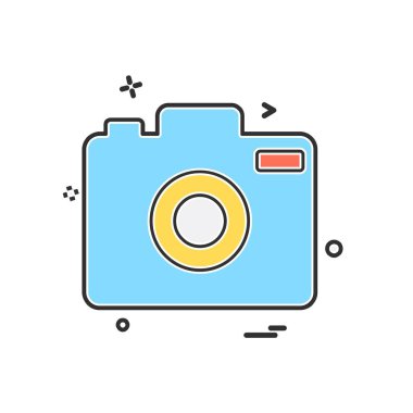 Kamera simgesi tasarım vektörü