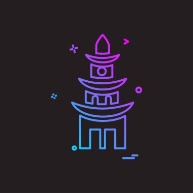 Tapınak simge tasarlamak vektör