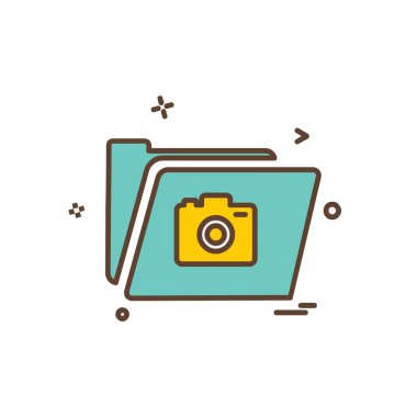 Klasör simge tasarlamak vektör