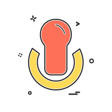 Güç simgesi tasarım, renkli vektör çizim