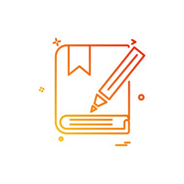 kitap simgesi tasarımı vektör çizimi