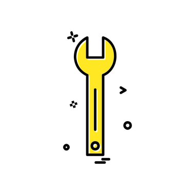 Donanım aracı simgesi tasarım, renkli vektör çizim 