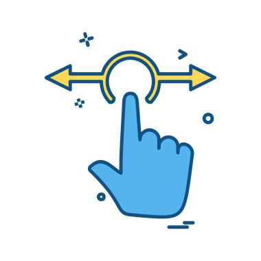 Simge tasarım vektörüne dokun 