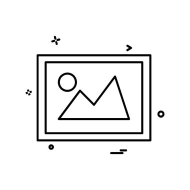 Resim simge tasarlamak vektör 