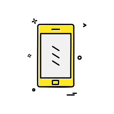 Akıllı Telefon Simgesi Tasarım Vektörü