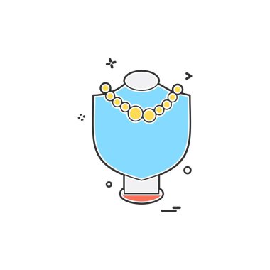 Kolye simge tasarlamak vektör 