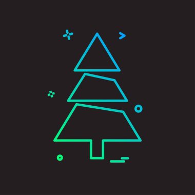 Noel ağacı simge tasarlamak vektör