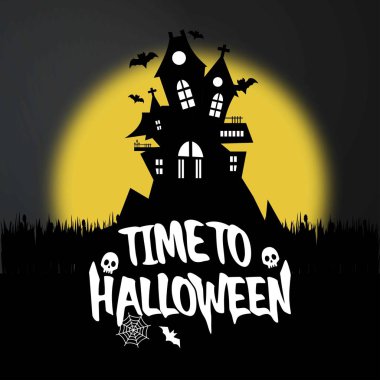 Mutlu Cadılar Bayramı Davetiyeli yaratıcı tasarım vektör