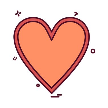 Sevgililer günü simgesi tasarım, renkli vektör çizim