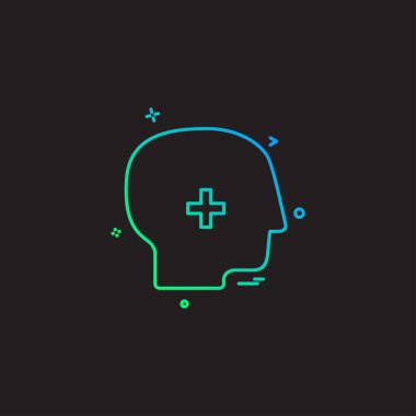 beyin tedavi Kullanıcı simge vektör desige