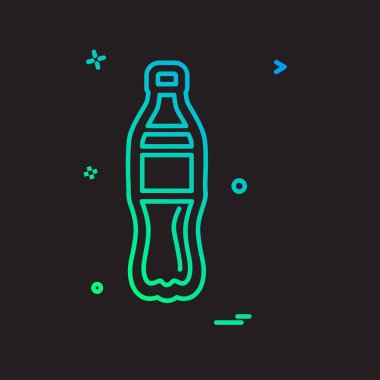 İçki simgesi tasarım, renkli vektör çizim 