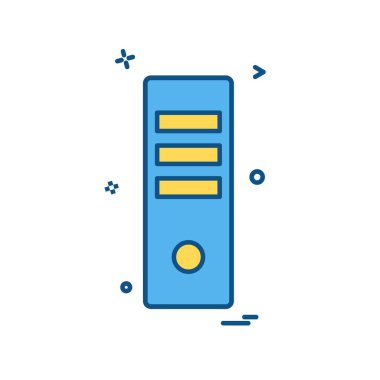 İşlemci simgesi tasarım vektörü