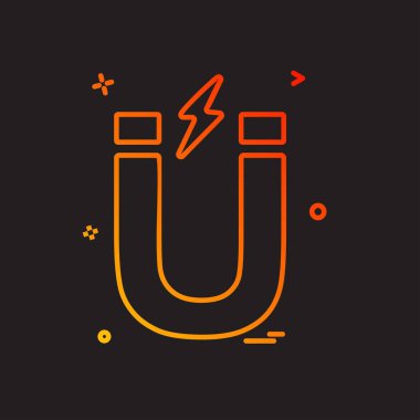 Magnet simge tasarım vektörü