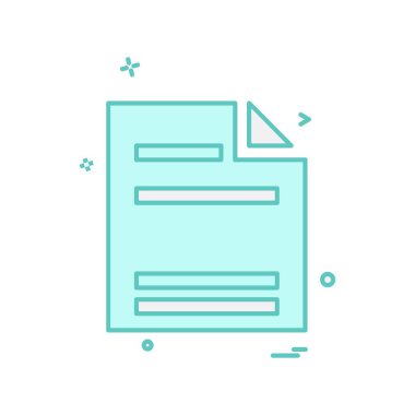 Dosya simgesi tasarım vektörü