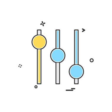 Eşitleştirici simge tasarım vektörü