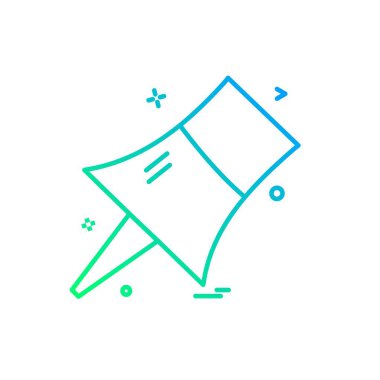 PIN düz simge vektör çizim 