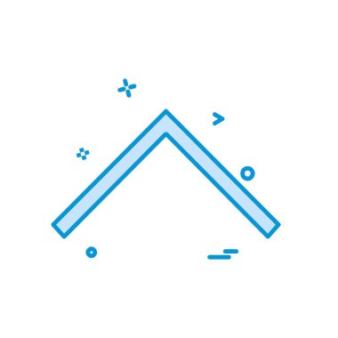 Yukarı ok simgesi tasarım vektörü