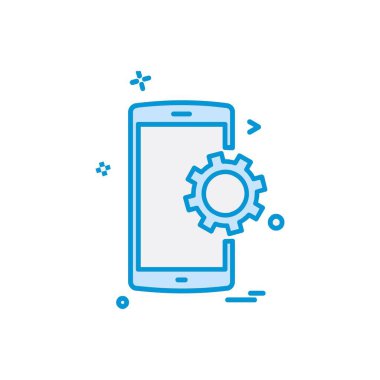 Mobil simge tasarım vektörü