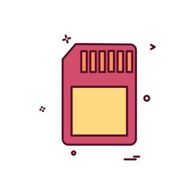 Sim simge tasarım vektörü