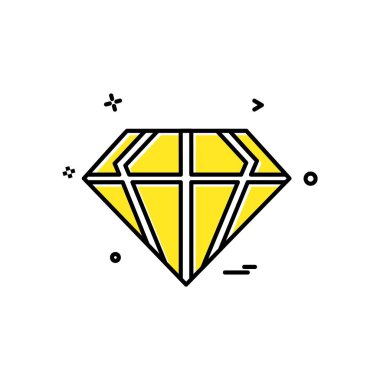 Elmas simgesi tasarım vektörü