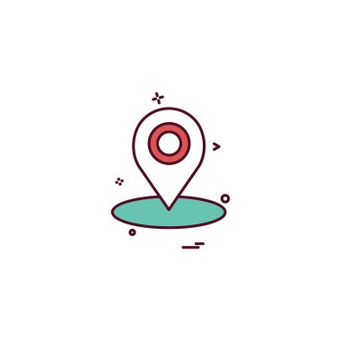 Navigasyon simgesi tasarım vektörü 